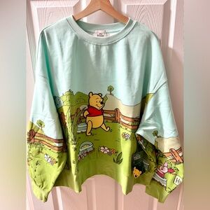 NEW Disney Winnie The Pooh Embroidered Pullover Sweatshirt